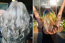bleach and toner, fashion rainbow color hair