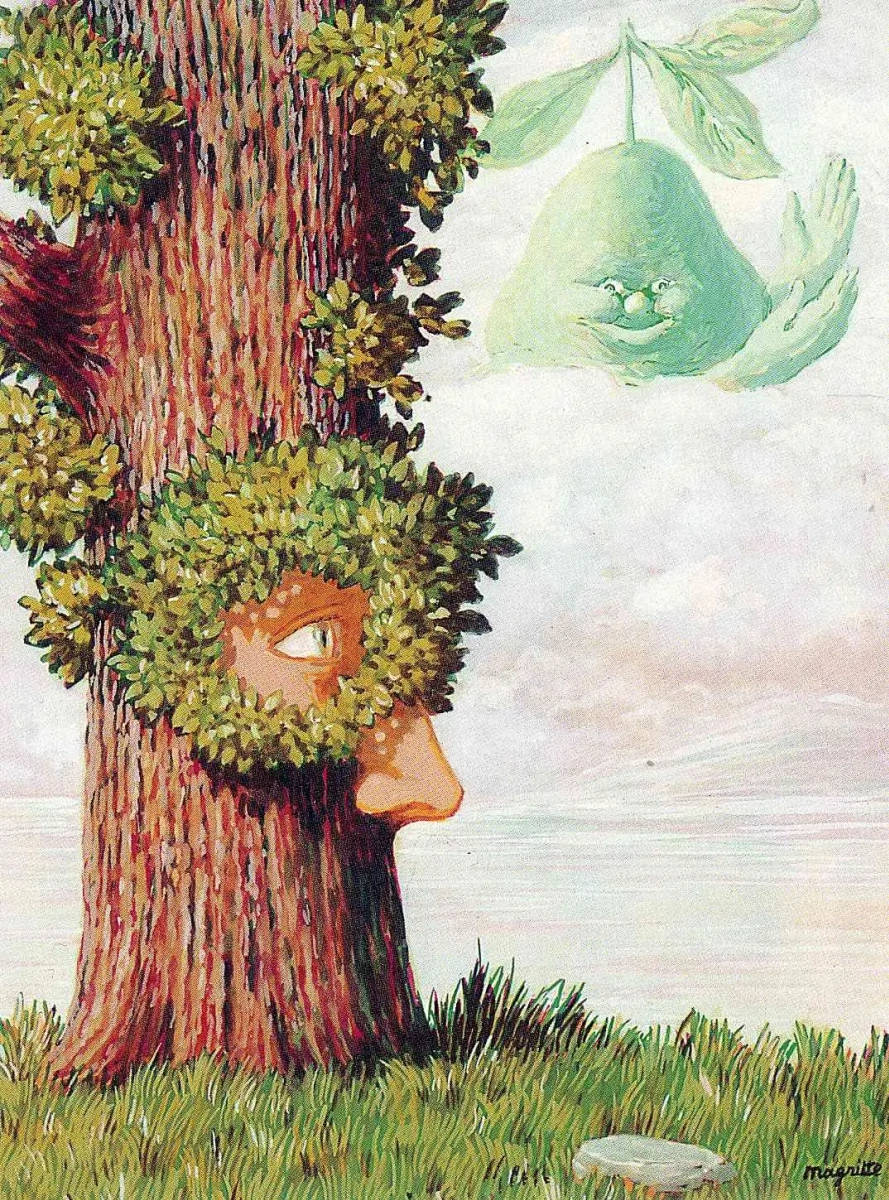 Magritte's Alice in Wonderland, tree man