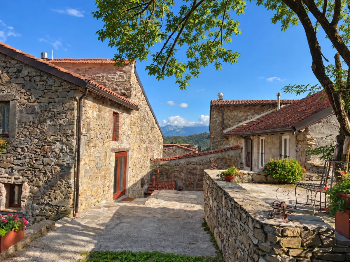 Among the hamlet’s stone houses