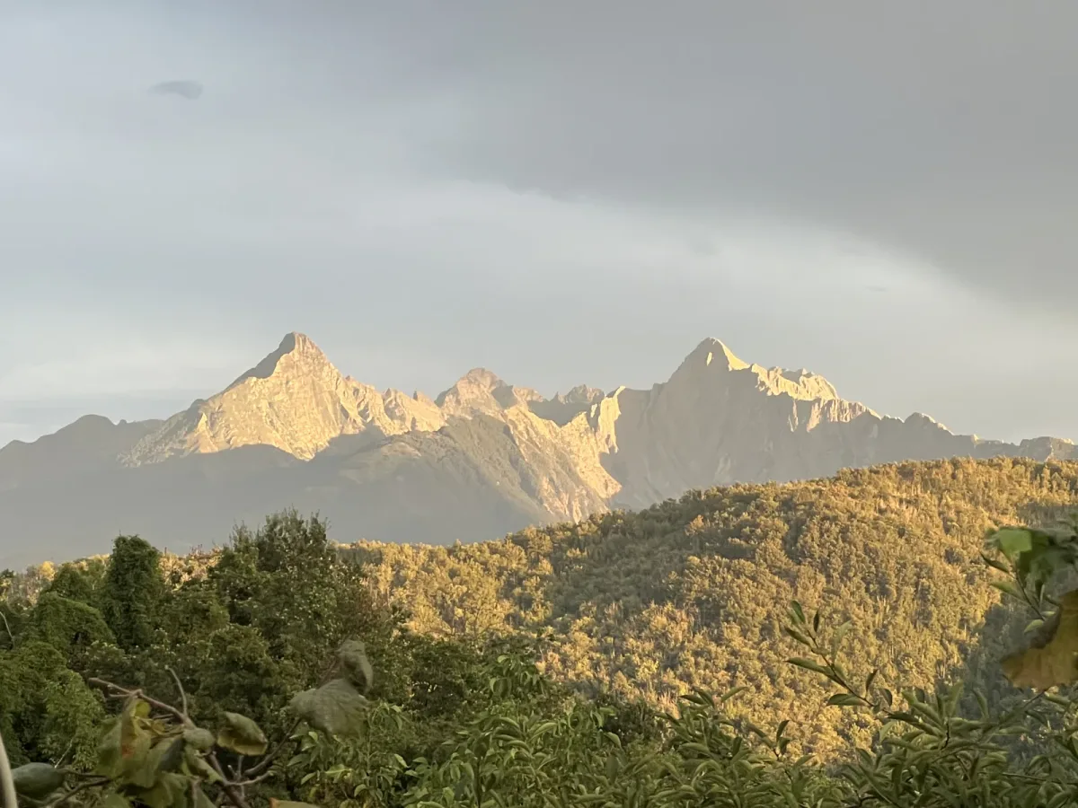 The Apuan Alps seen from Lunigiana