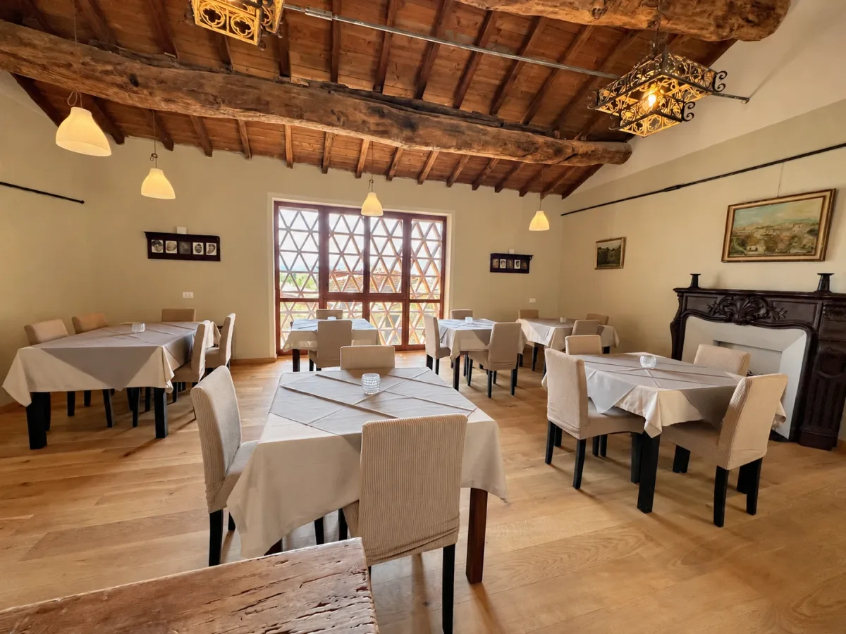 The dining room in the experience area