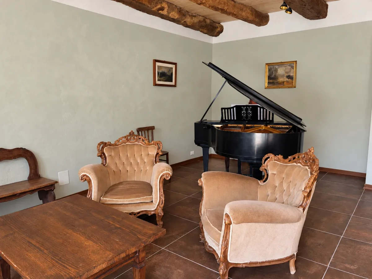 The piano salon in the experience area