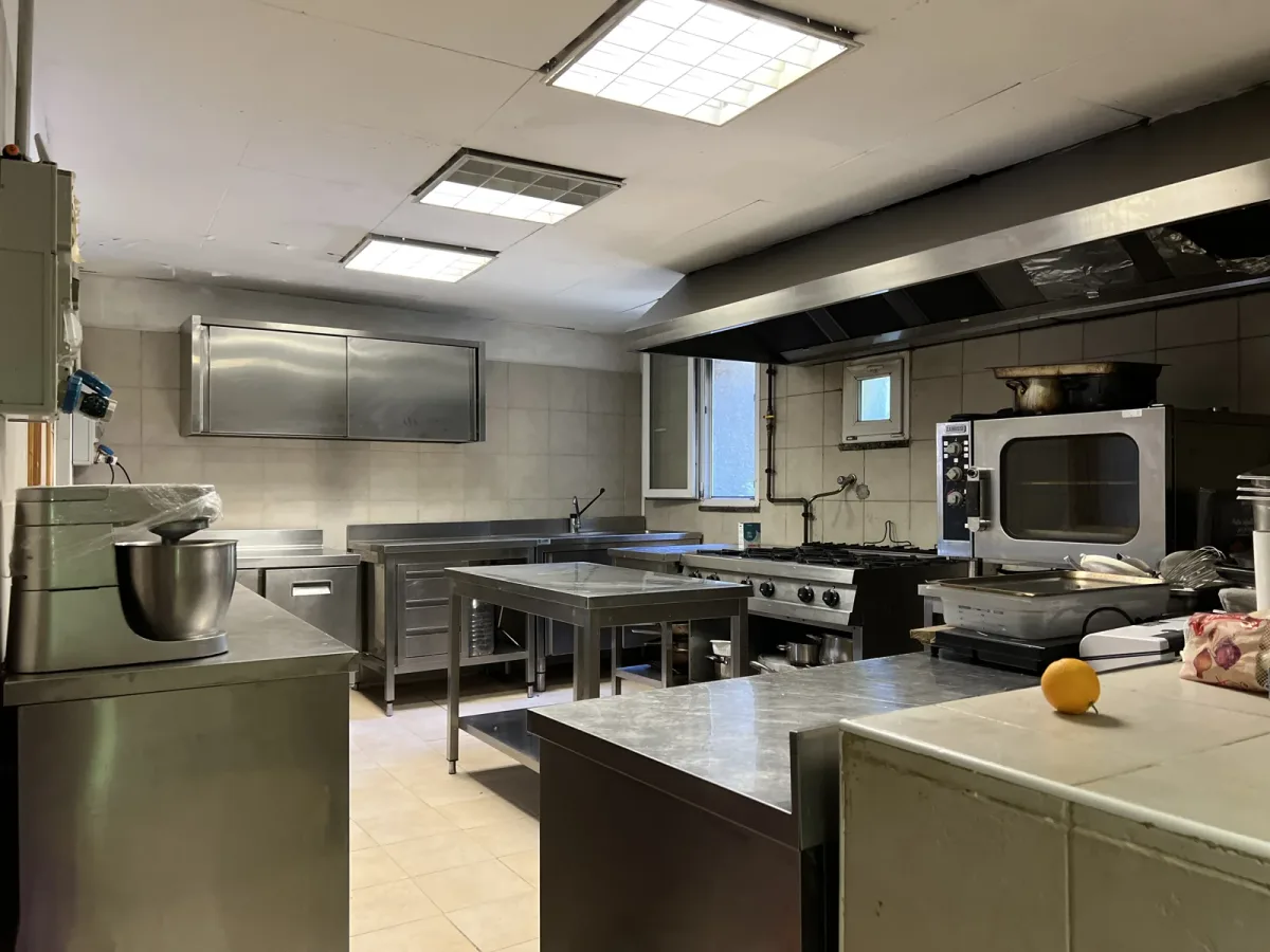 Professional kitchen in the cooking class area