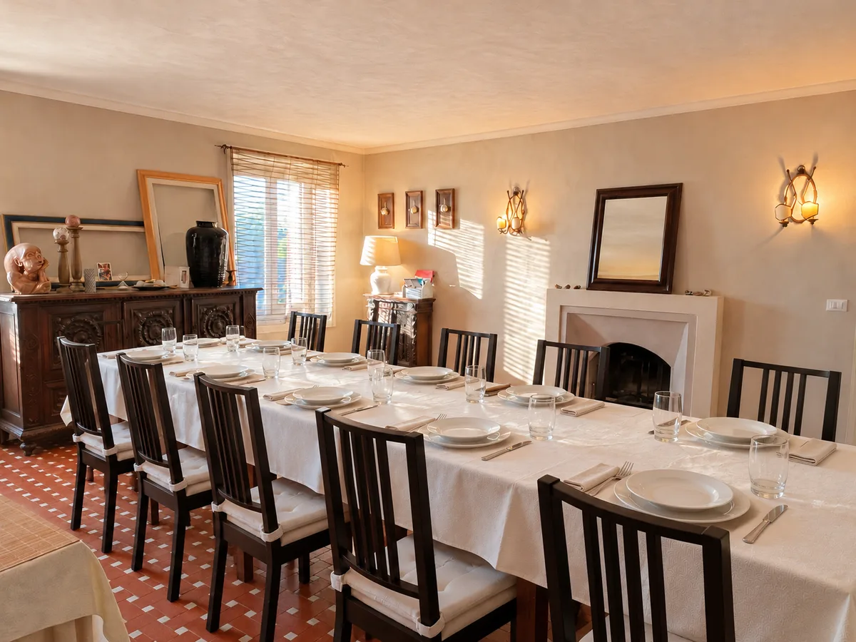 De eetkamer naast de Casale-keuken