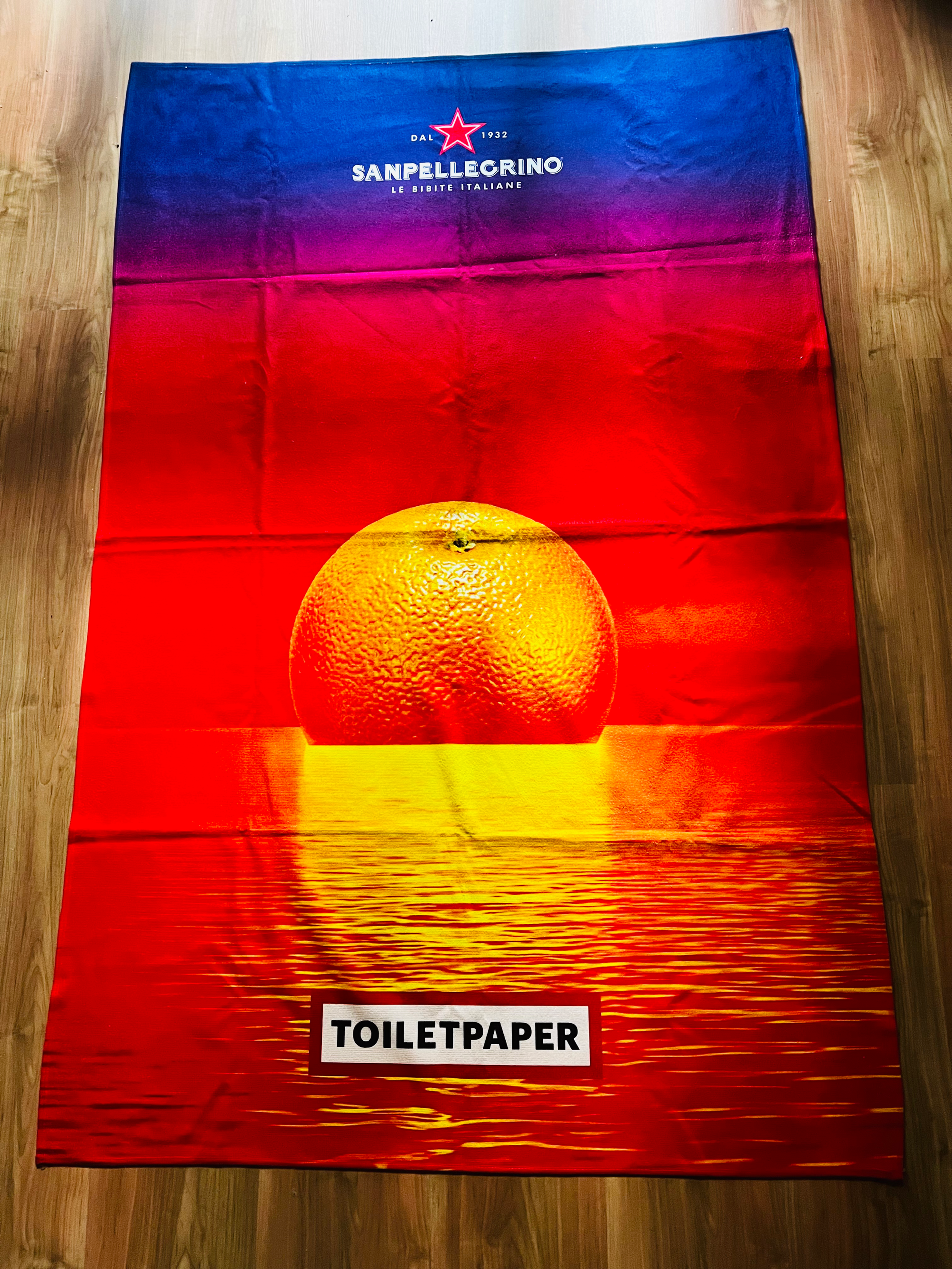 Toiletpaper telo mare per Sanpellegrino limited edition nuovo da collezione 