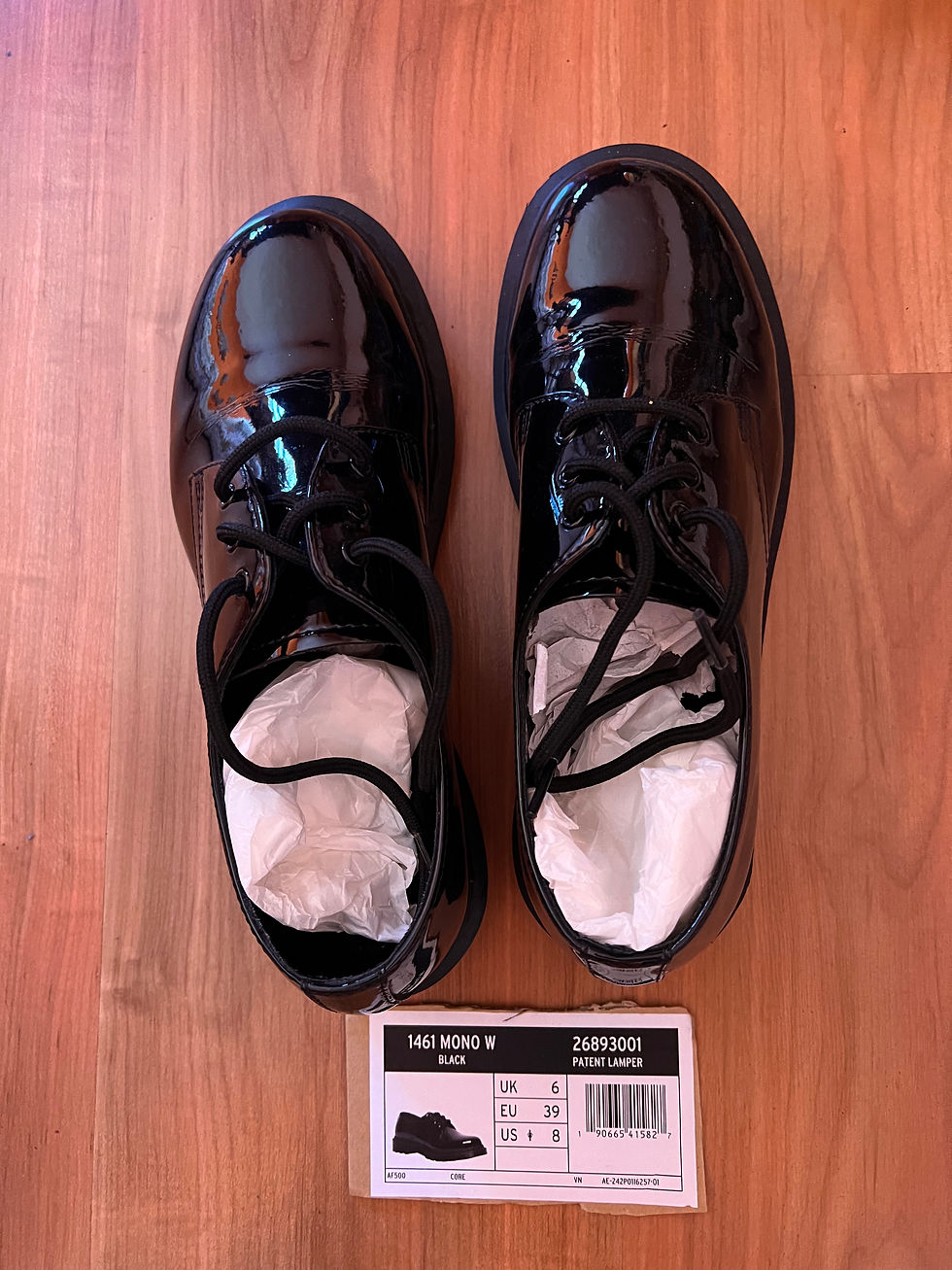 Miniatura: Scarpe nuove di pelle di vernice 1461 Dr. Martens 