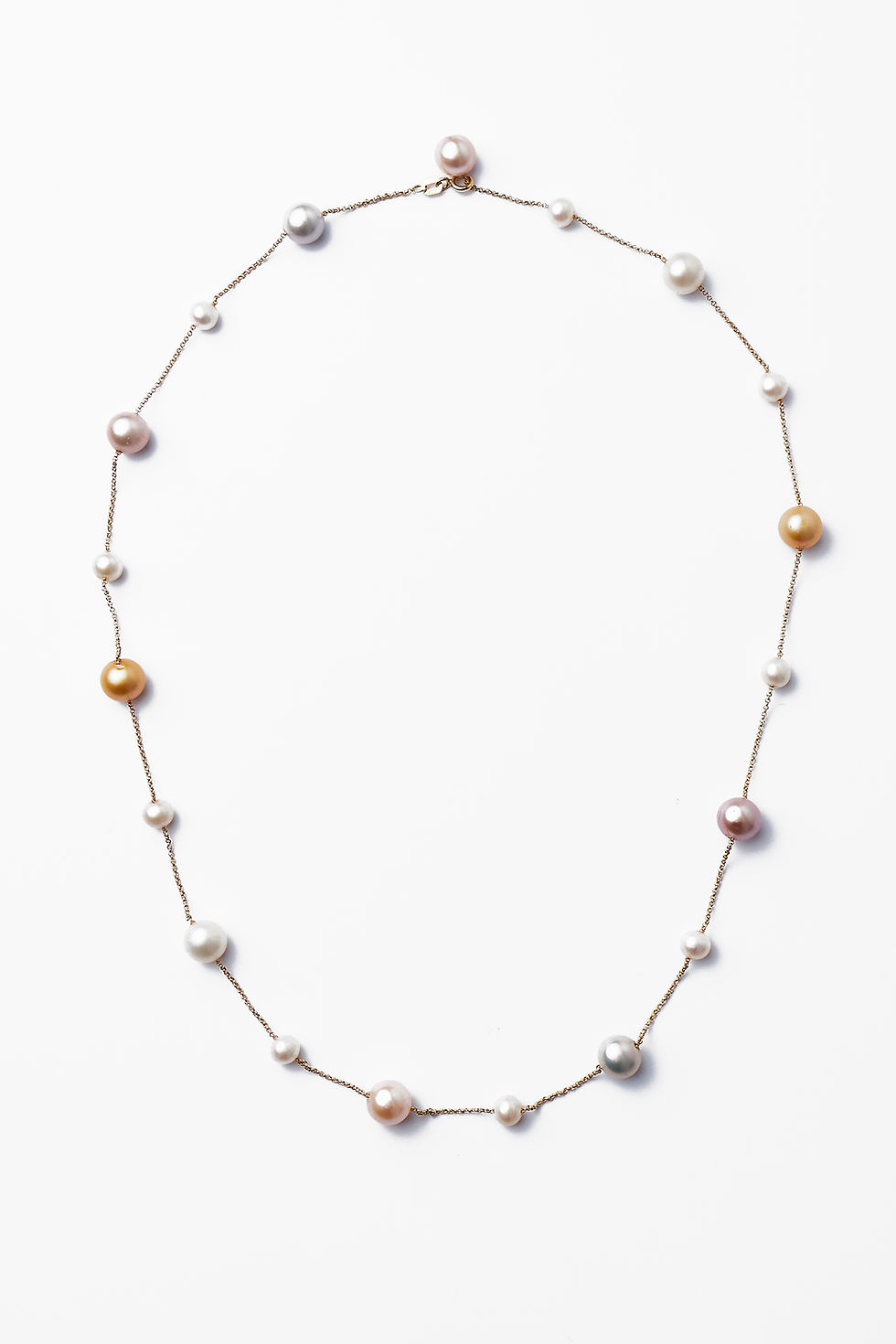 Colar com perolas multi colors