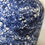 Thumbnail: Handcrafted Ceramic blue and white textured Lamp with White Globe Shade