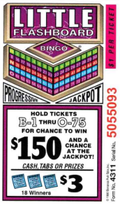 Little Flash - Bingo Ticket - High Progressives - Children's Toy Fund Bingo