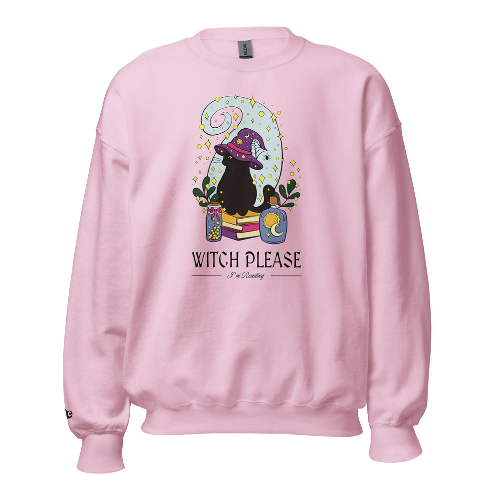 Thumbnail: Witch Please I’m Reading – Cozy Fall Bookish Sweatshirt | Witchcore Cat Gift