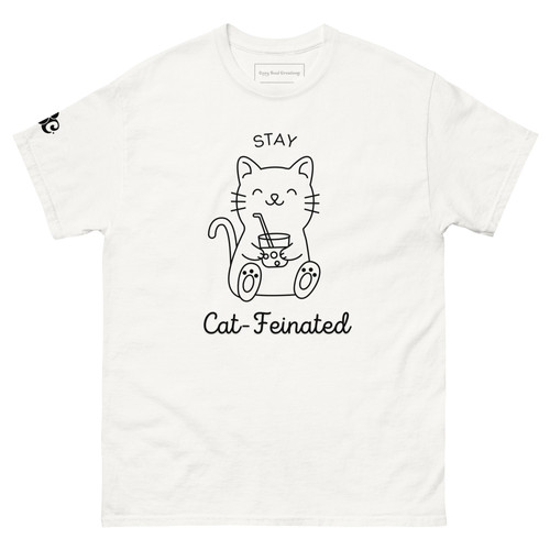 ★FUNFROMFUN★ CAT IN LOVE TEE Stay Cat-Feinated | Cat Lovers Unisex Tee | Cozy Soul Creations