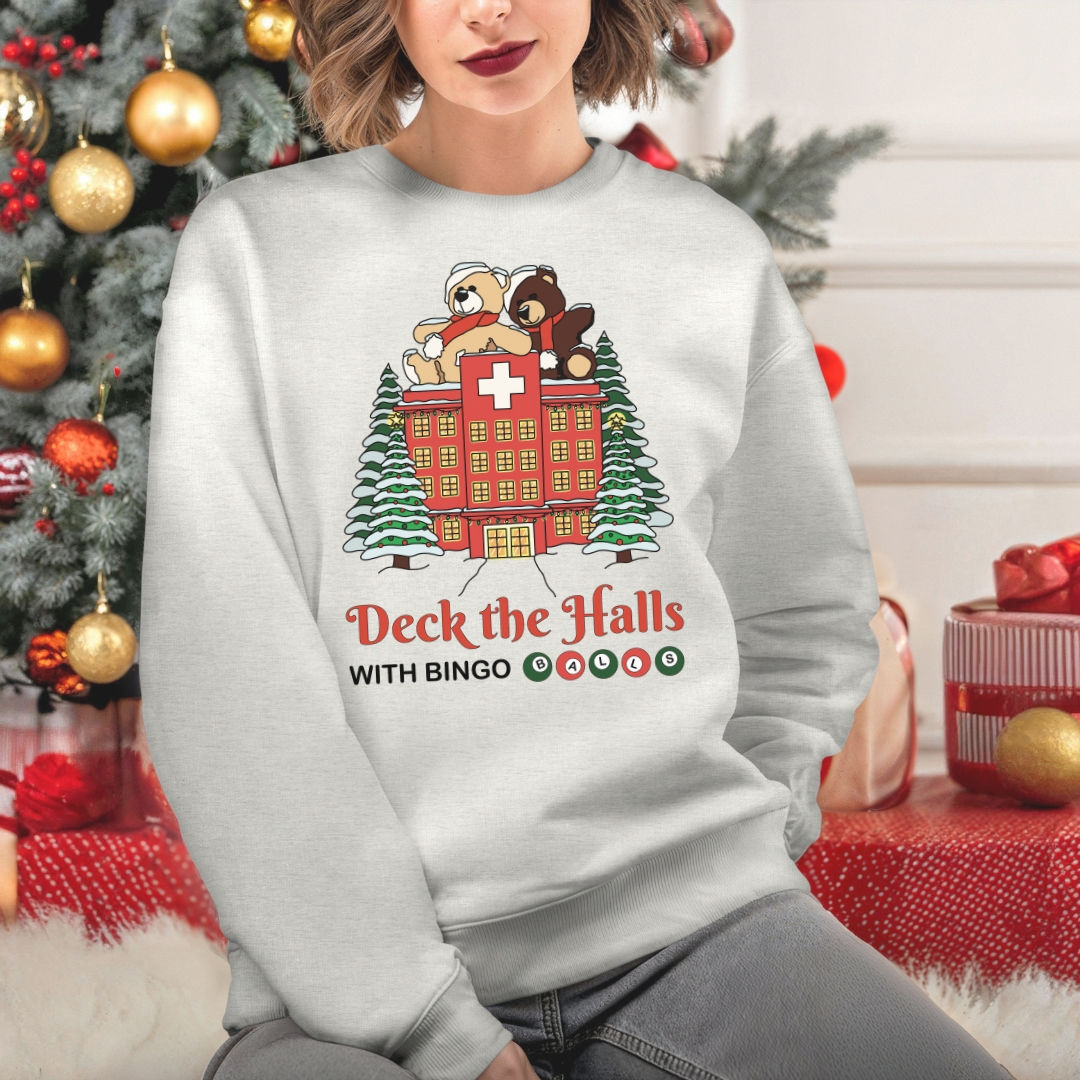 Deck the Halls with Bingo Balls - Unisex Sweatshirt