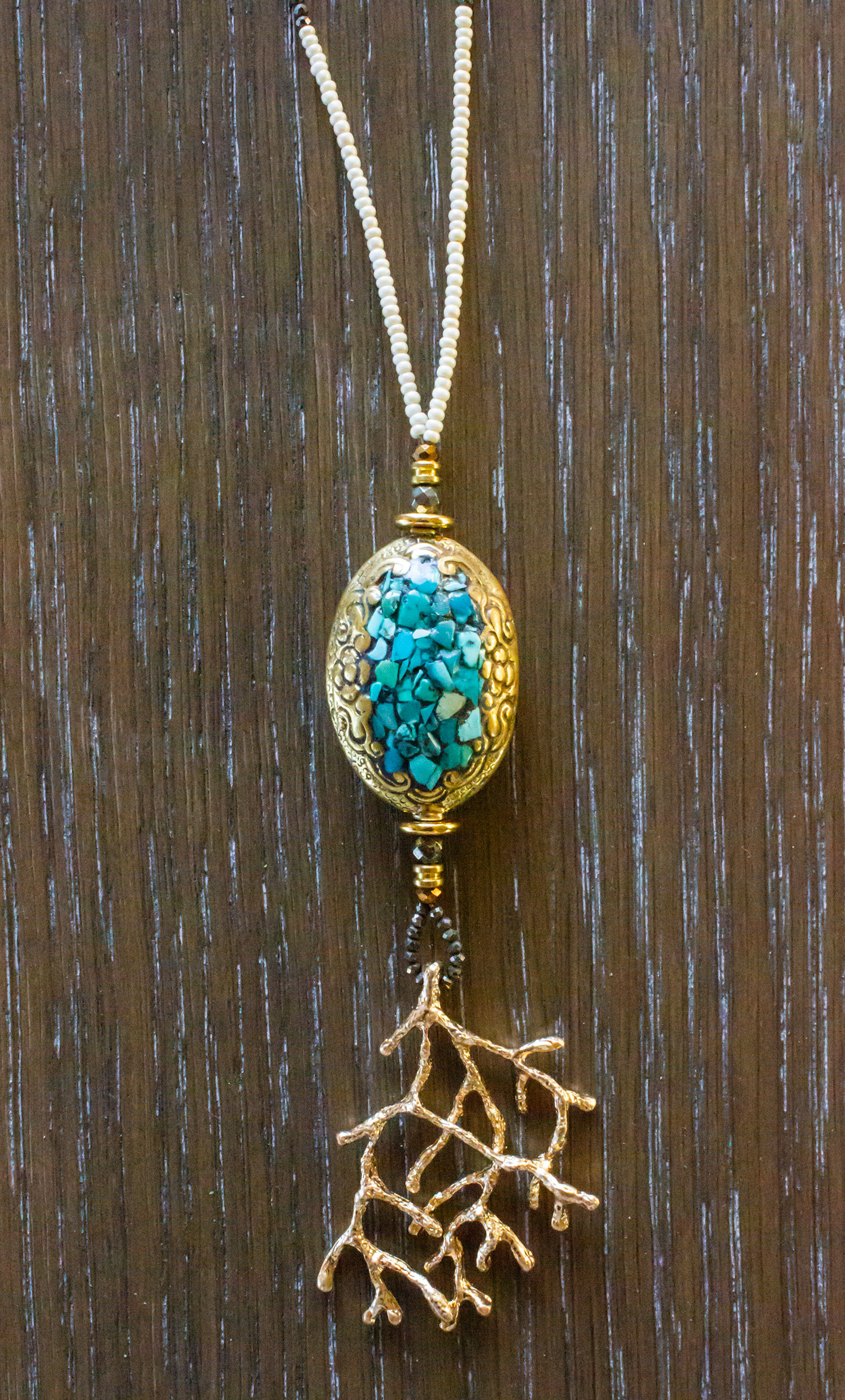 Tibetan Turquoise Seeded Necklace