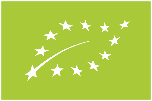 EU Logo Bio, Sterne angeordnet in Blattform