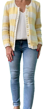 Gilet à rayure jaune