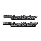 Thumbnail: Toyota Land Cruiser FJ40 FJ43 Emblems Logo Set - Silver Zinc Alloy