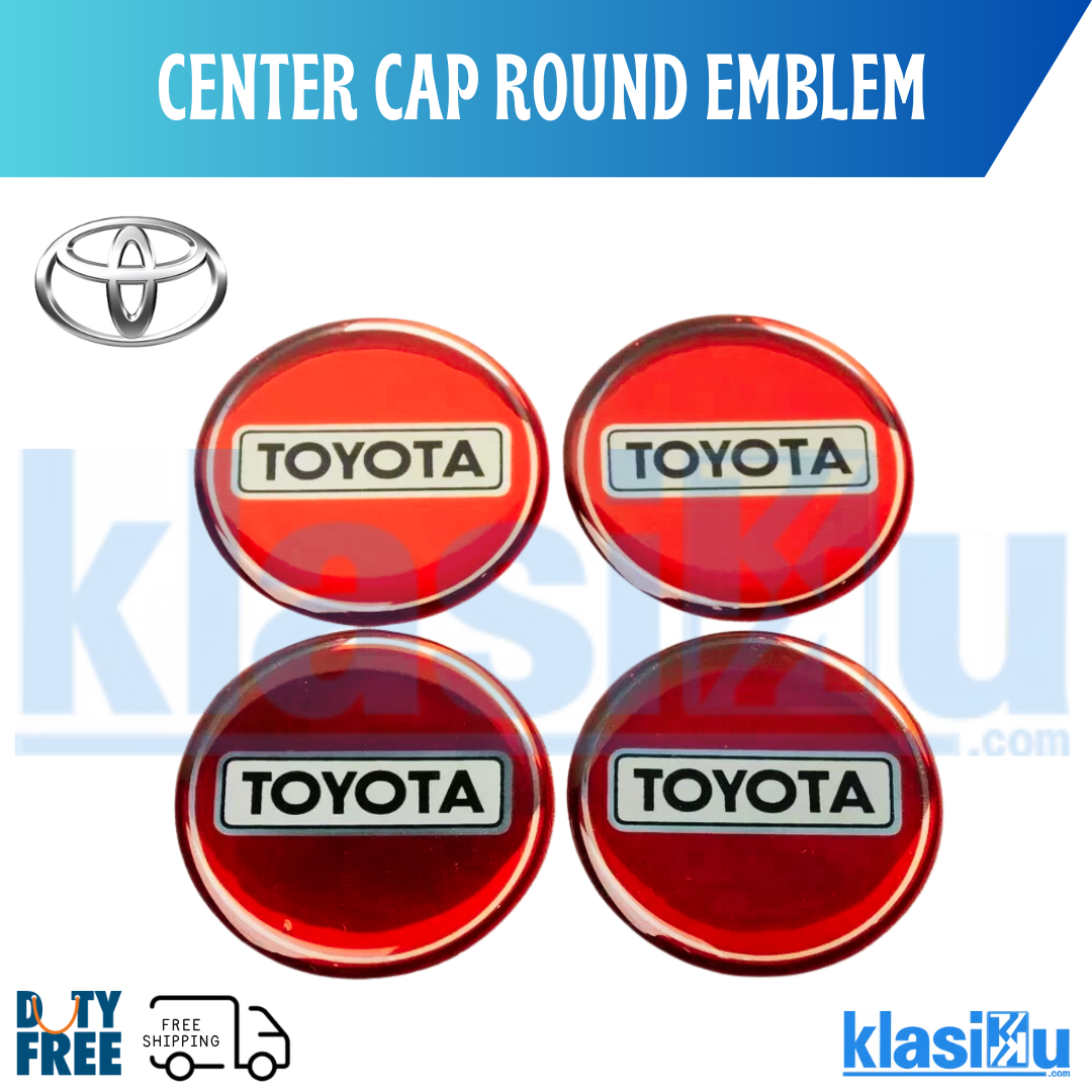 NEW STAR Wheel Center Cap Vintage Round Emblem Red