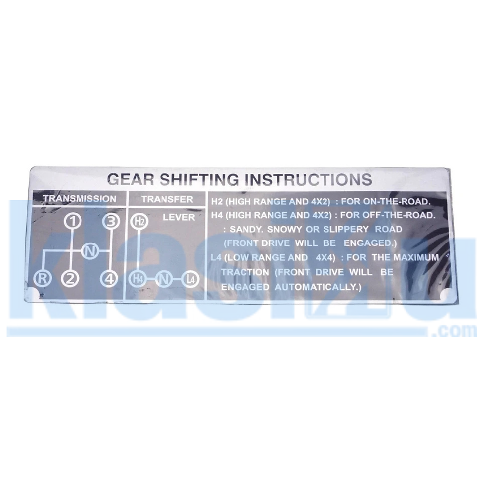Thumbnail: TOYOTA LAND CRUISER FJ40 BJ40 GEAR SHIFT INSTRUCTION EMBLEM NOTICE PLATE 3 Speed