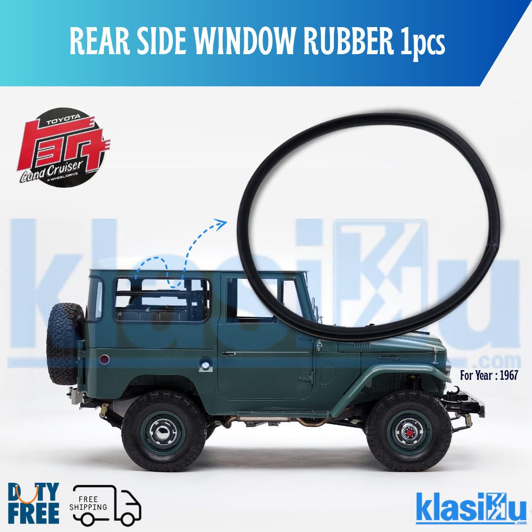 Toyota Land Cruiser BJ40/FJ40 Rear Window Rubber Seal - Black