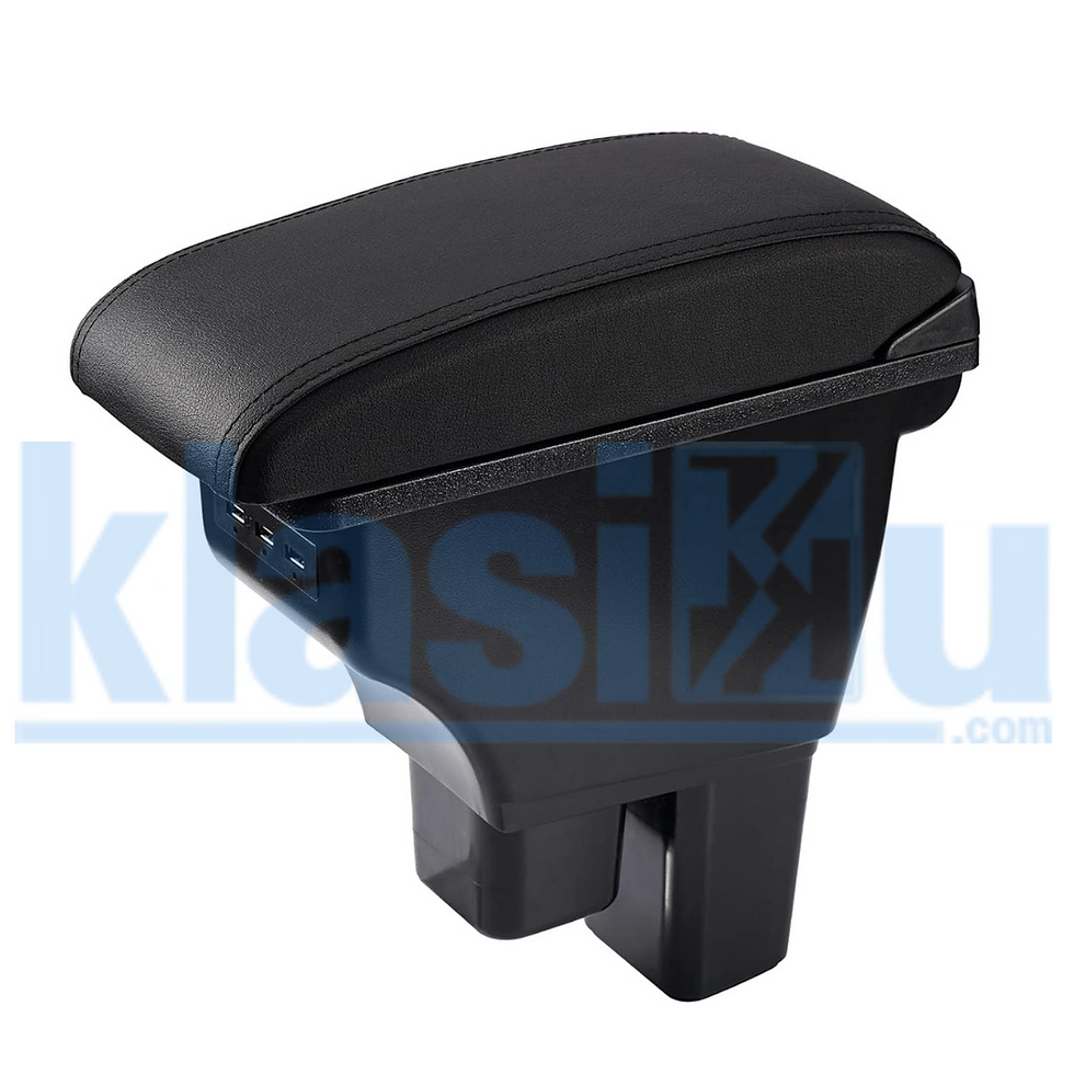 Thumbnail: Black Honda Fit Jazz 2008-2013 USB Armrest Storage Box