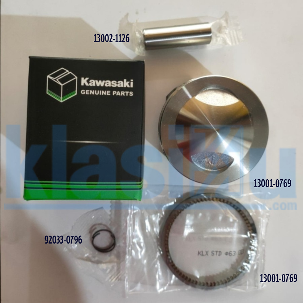 Thumbnail: KAWASAKI KLX150 KLX 150 PISTON KIT GASKET STANDARD BORE SIZE 58mm NEW GENUINE