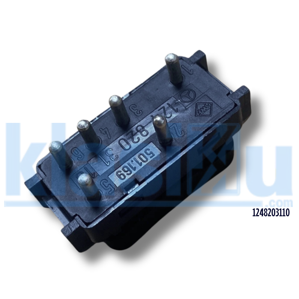 Thumbnail: Mercedes W124 Air Circulation Switch 1248203110 Black Replacement