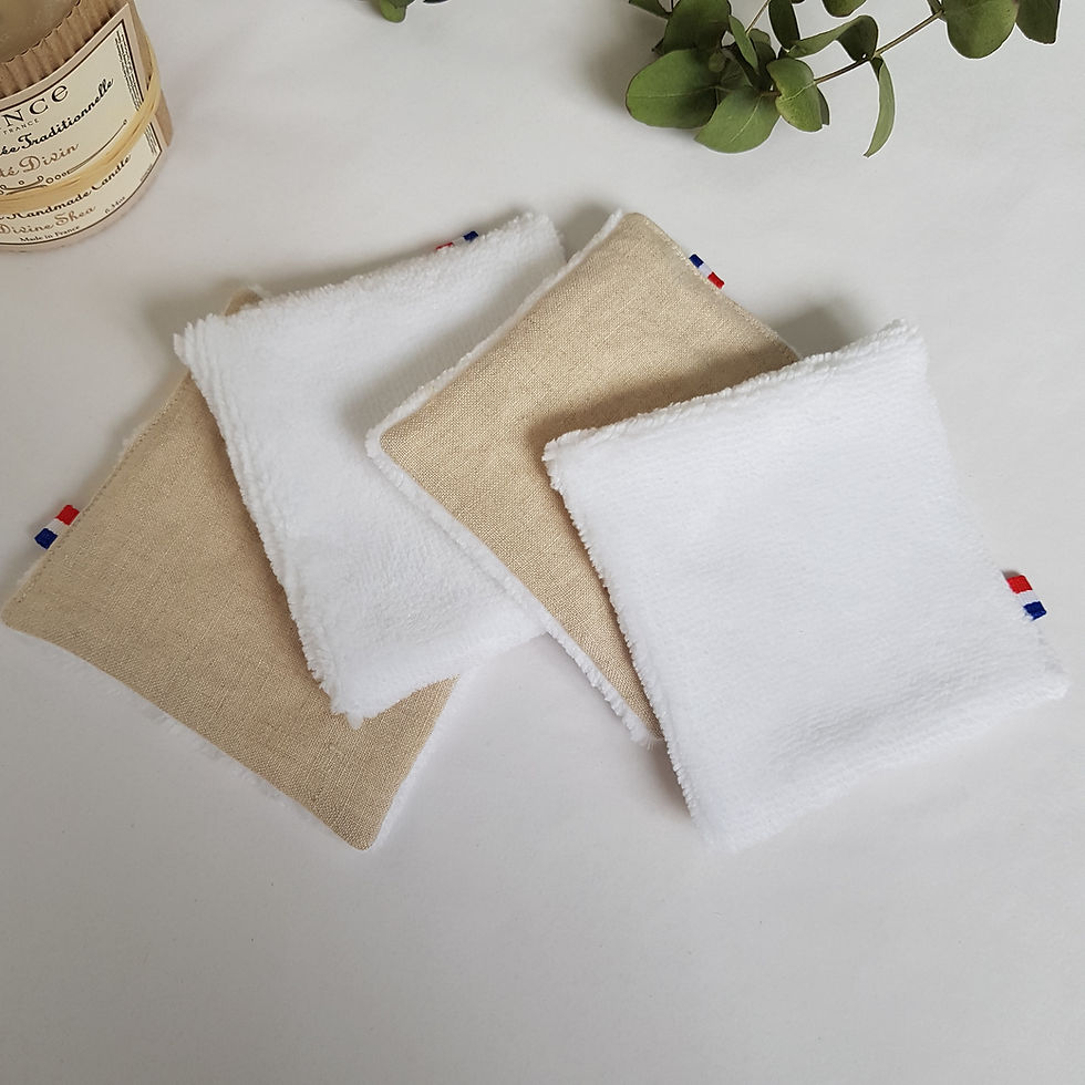 Miniature : Lingettes lavables - Assortiment Lin & Coton