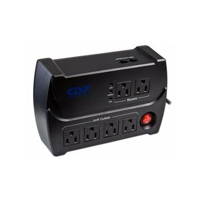 Miniatura: REGULADOR CDP 1000 VA 500W BLACK 6 SALIDAS RJ-45 N/P: B-AVR 1006