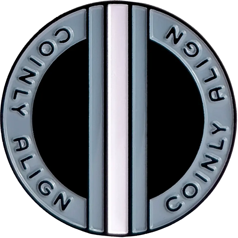 Coinly Align Black Ballmarker Vorderseite