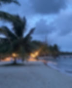 Evenings on the beach in Belize are calm and beautiful.