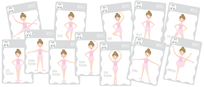 Dance cards for children's card game Build A Ballet