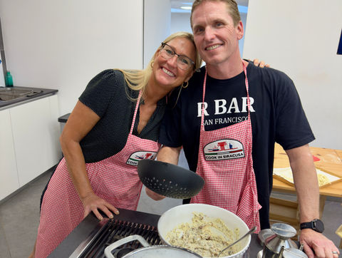 Students cooking