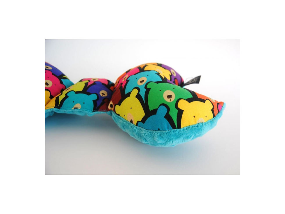 Thumbnail: Angel's Wings Pillow, Jelly Bears Turquoise