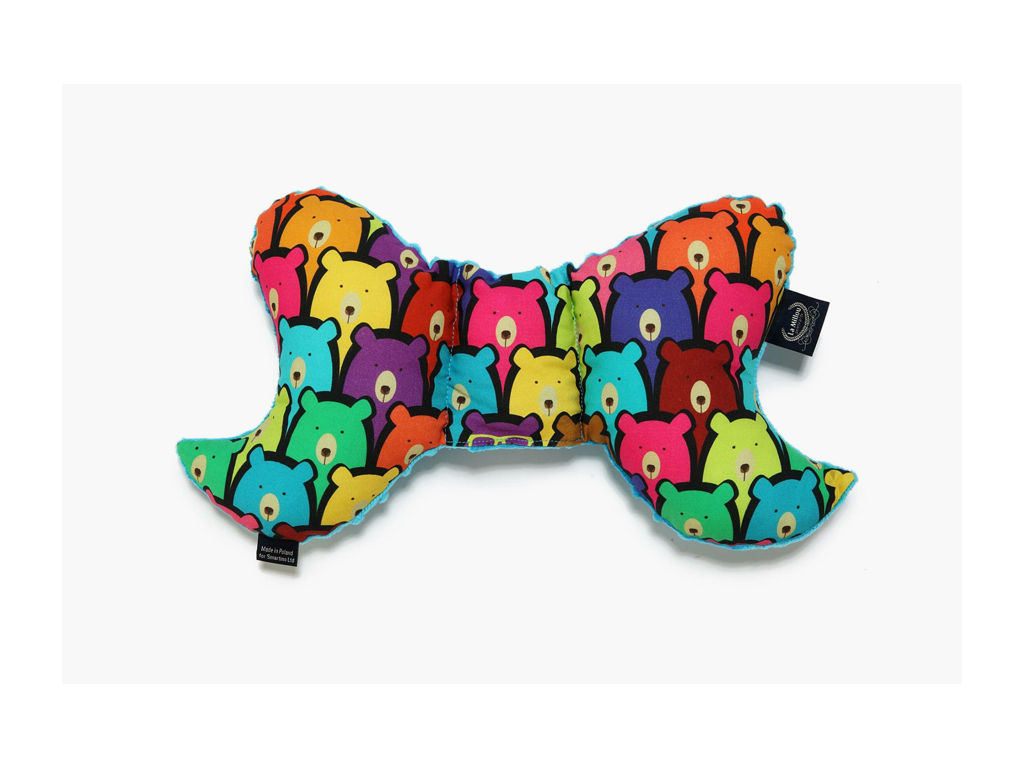 Angel's Wings Pillow, Jelly Bears Turquoise