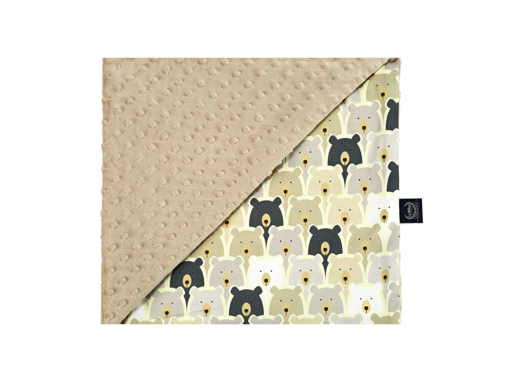 Blanket light large, Polar Bears Latte