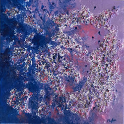 Looking for a new life blue (30 x 30)