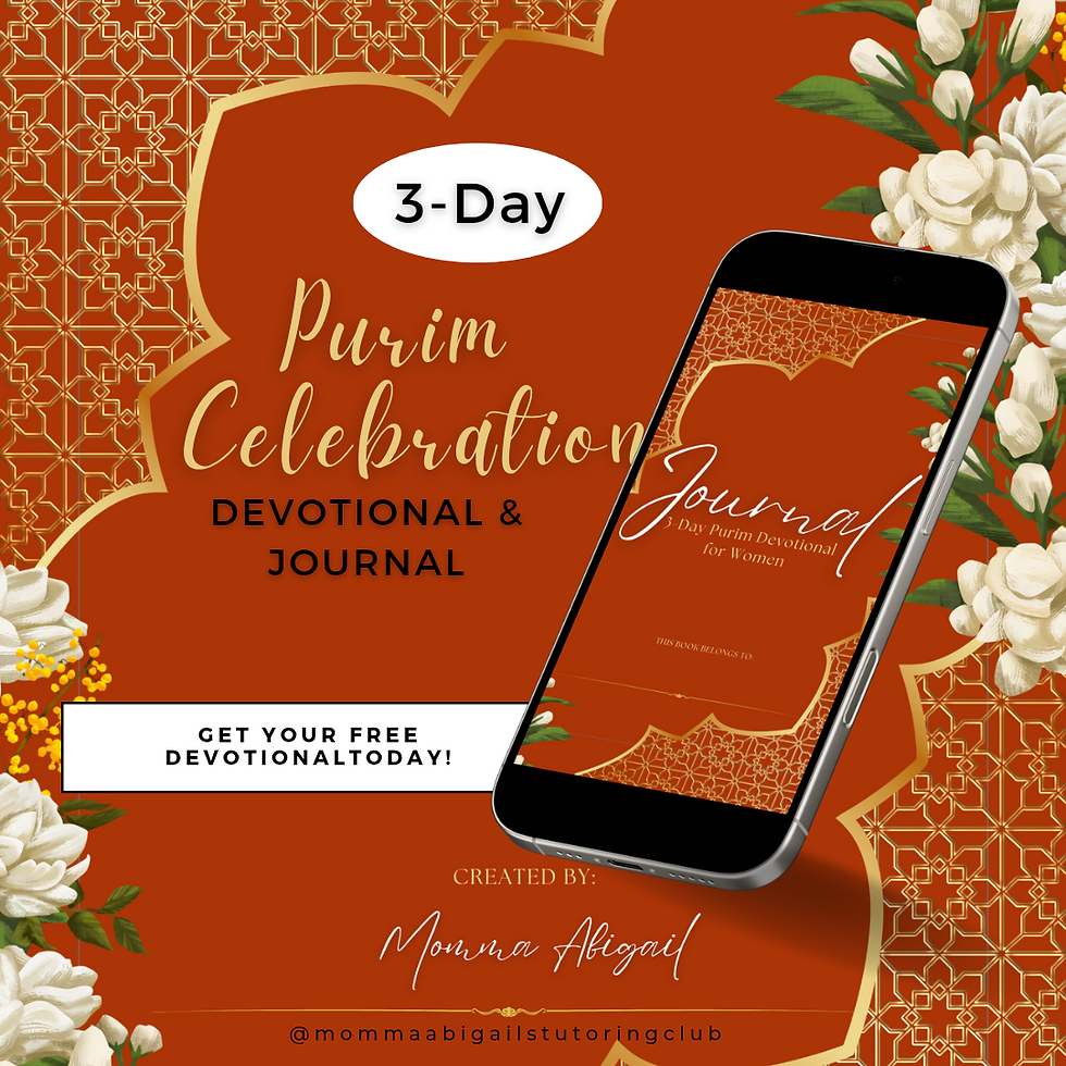 Unlocking the Power of Biblical Womanhood: Free Sister's Purim Digital Devotional & Journal