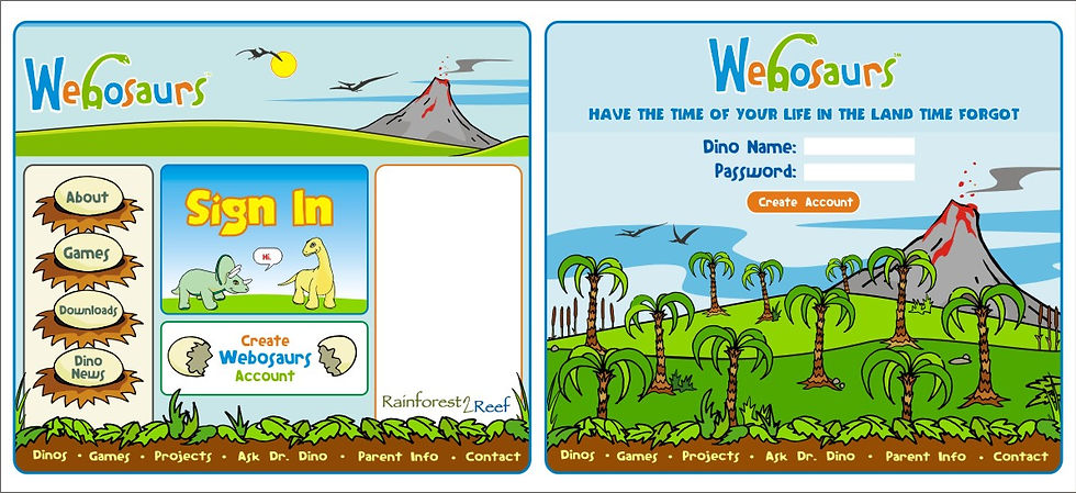 Webosaurs_HomePage_LogIn