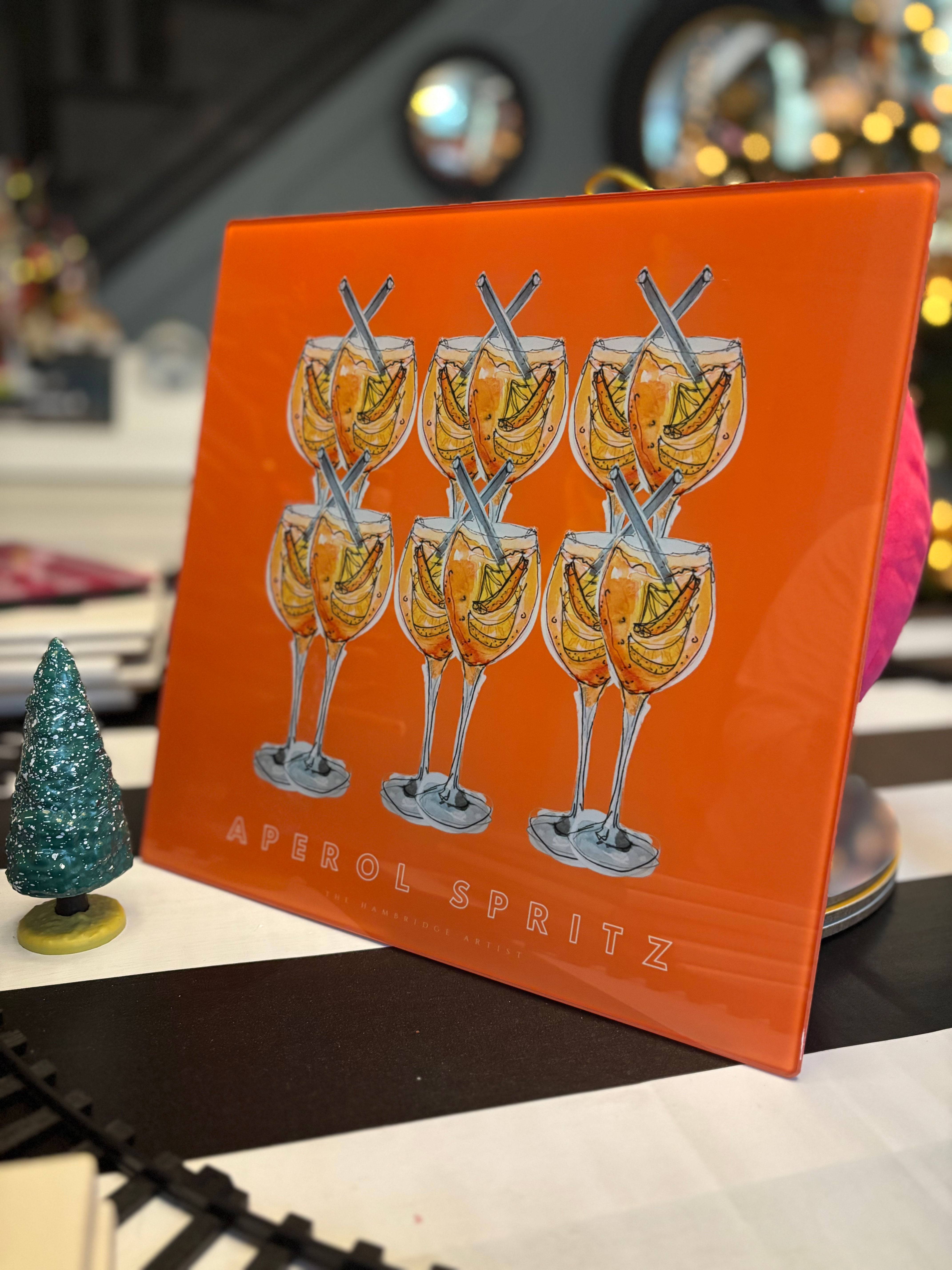 APEROL SPRITZ GLASS NIBBLES BOARD