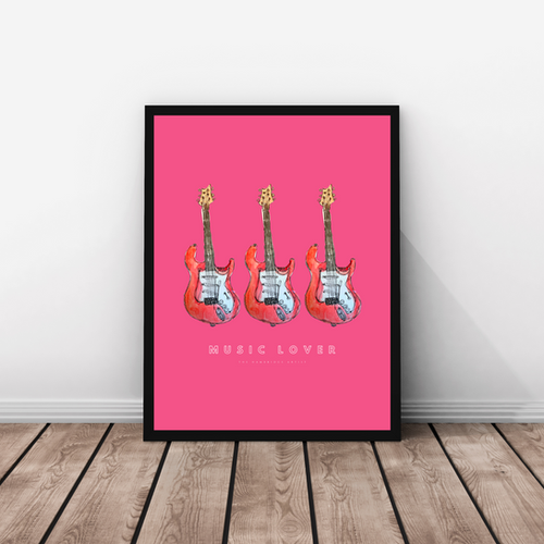 Buy MUSIC LOVER ART PRINT Prints & Interiors by The Hambridge Artist