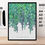 Thumbnail: TRAILING LEAVES WHITE LINEN ART PRINT - CHOOSE FRAME COLOUR