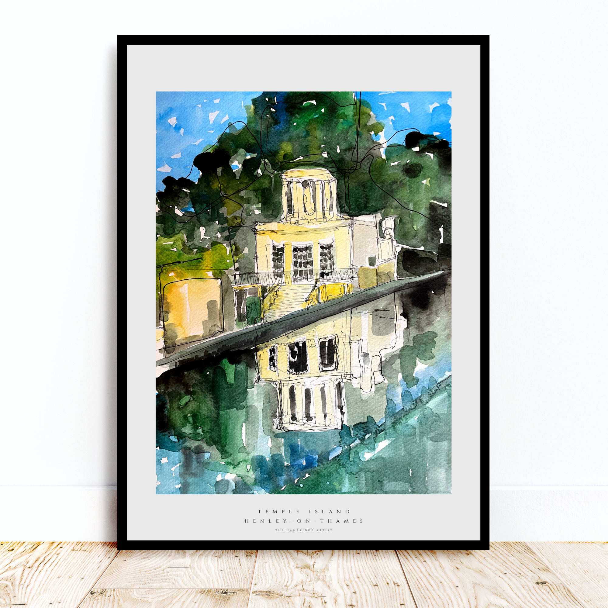TEMPLE ISLAND HENLEY-ON-THAMES ART PRINT UNFRAMED