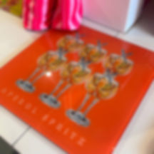 APEROL SPRITZ ORANGE GLASS CHOPPING / NIBBLES BOARD