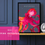 Thumbnail: PINK OCTOPUS ON SLATE ART PRINT UNFRAMED