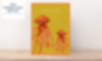 Thumbnail: JELLYFISH MUSTARD ART PRINT - CHOOSE FRAME COLOUR