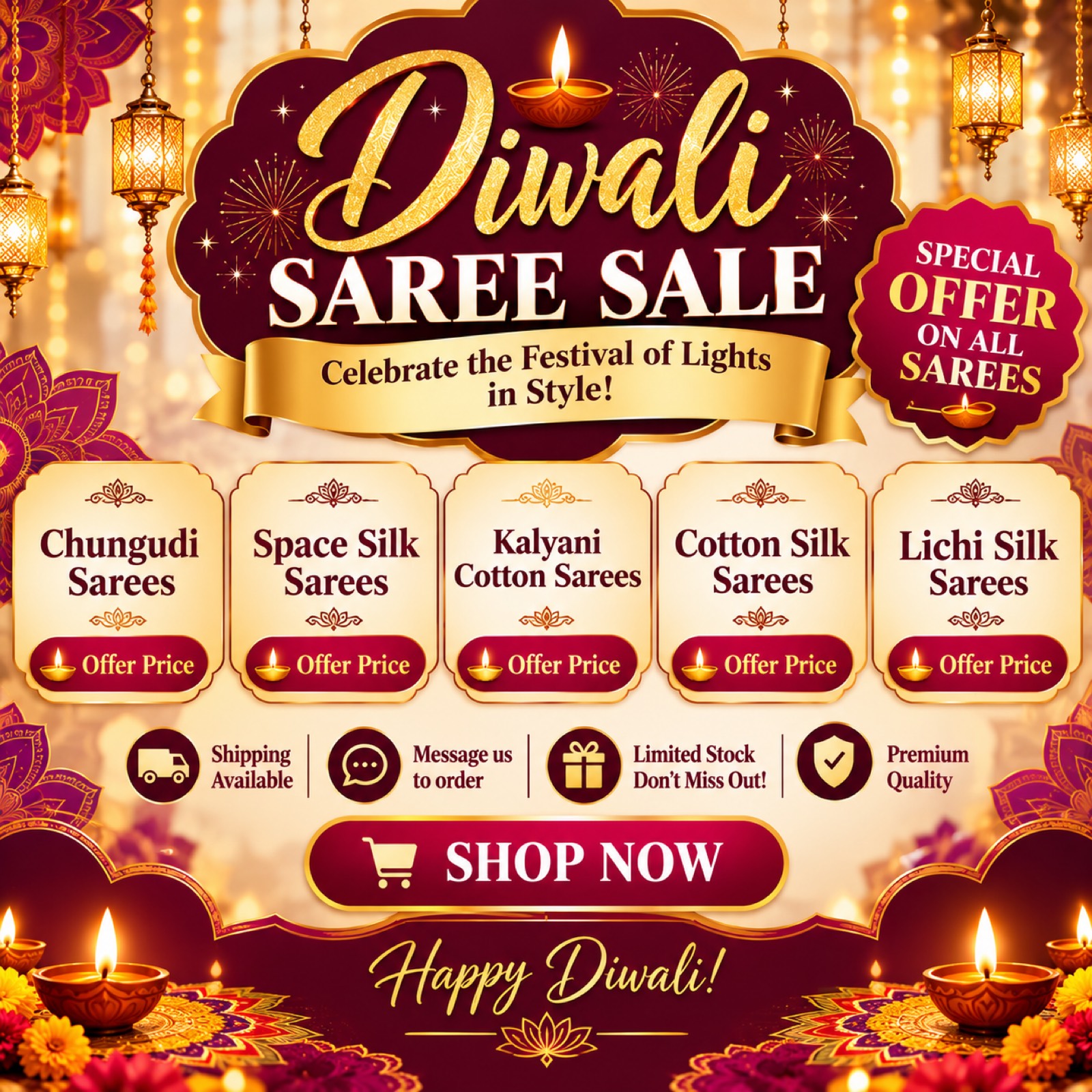 Diwali Special Festive Saree Collection