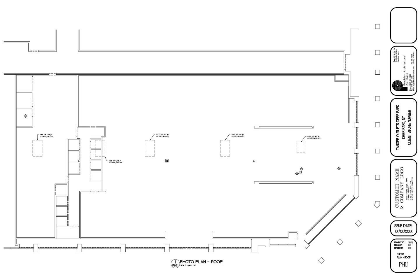 As-Built Drawing
Retail Premium Outlet
Roof Photo Plan PH1.1