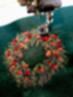 Wreath Embroidery WIP