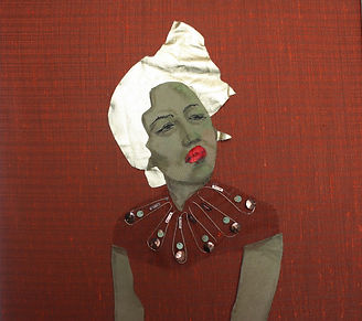 Kitsch Green Lady Detail Close up Fashio
