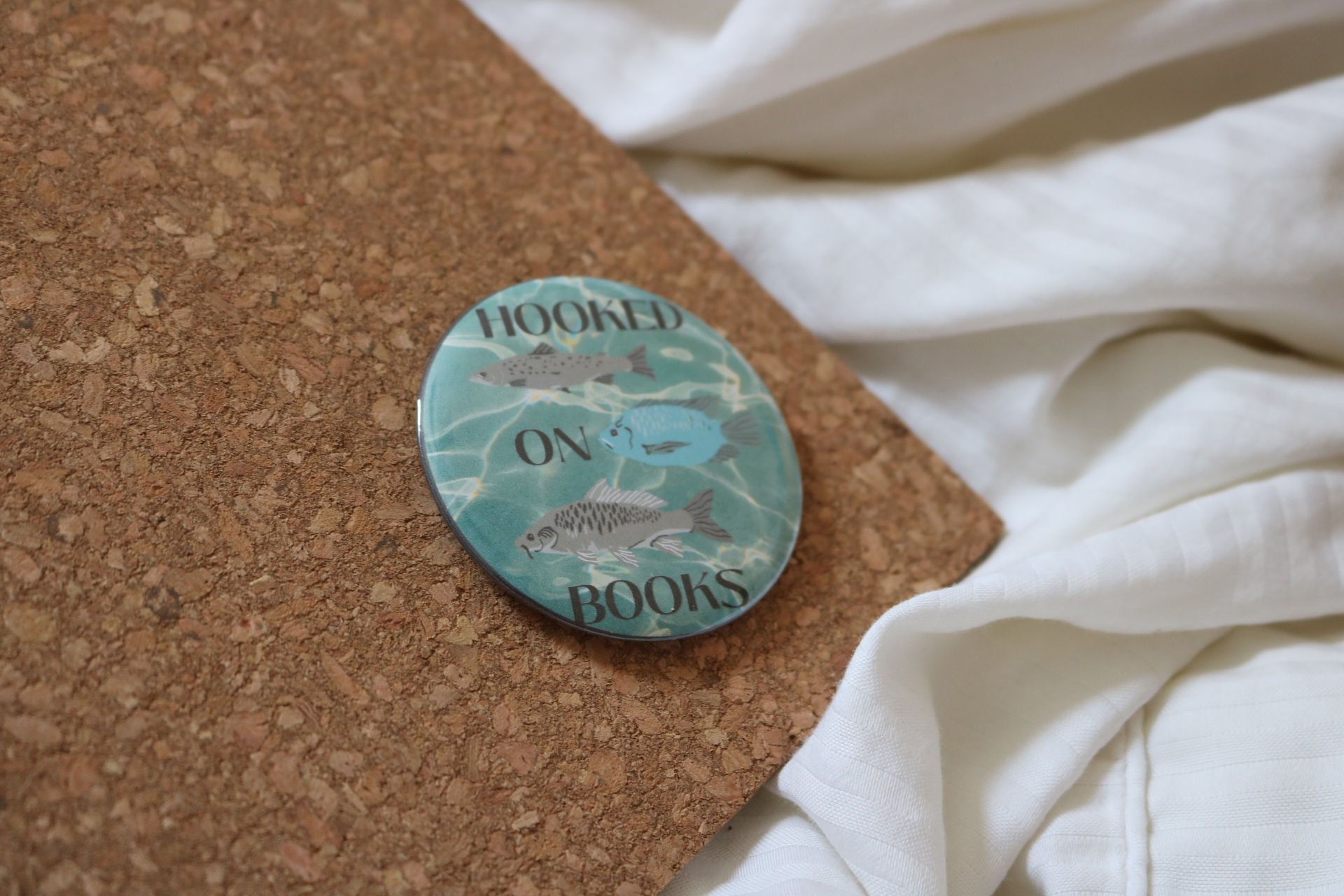 Hooked on Books Pin